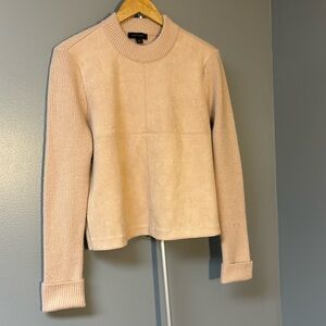 Beautiful Ann Taylor Mixed Woven and Brushed Poly Sweater